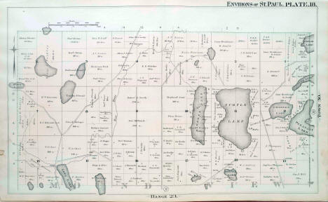 G. M. Hopkins plat map of Mounds View Township (northern half), Ramsey County, Minnesota, 1886