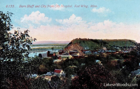 Barn Bluff and City, Red Wing Minnesota, 1914
