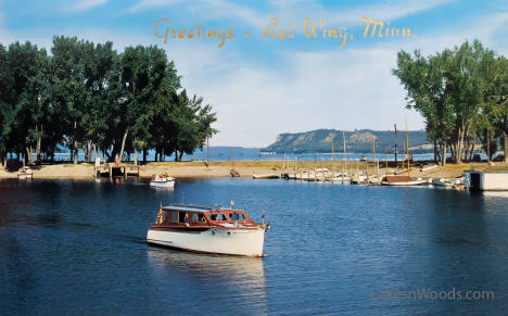 Mississippi River scene, Red Wing Minnesota, 1960s