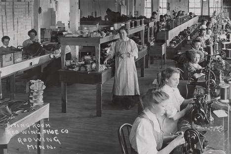 Workers at Red Wing Shoe Company, Red Wing Minnesota, 1908