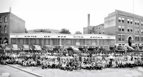 Red Wing Show factory and employees, Red Wing Minnesota, 1930s