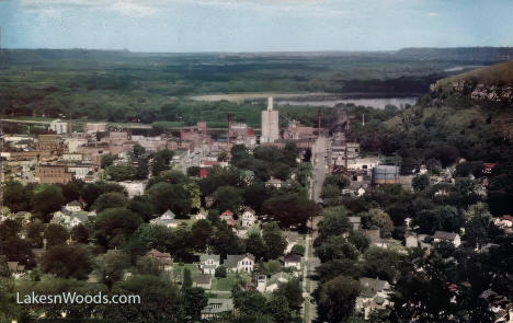 Birdseye view, Red Wing Minnesota, 1957