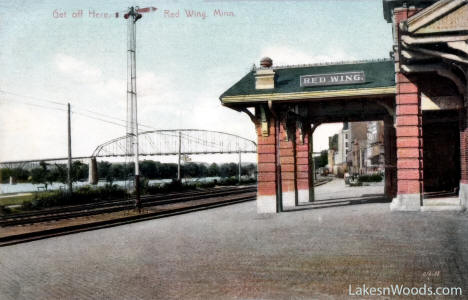 Railroad Depot, Red Wing Minnesota, 1907