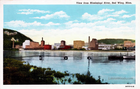 View from the Mississippi River, Red Wing Minnesota, 1941
