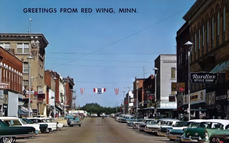 Street scene, Red Wing Minnesota, 1960s